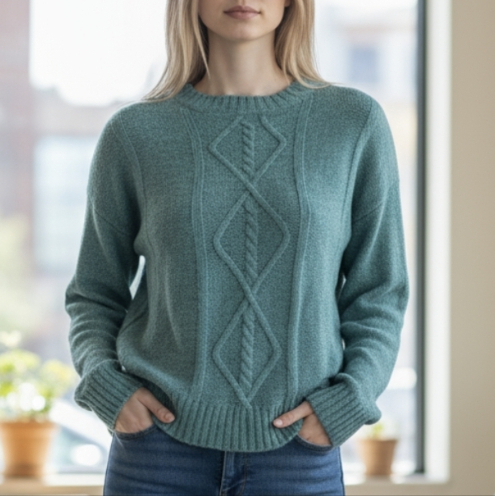 Teal knit sweater